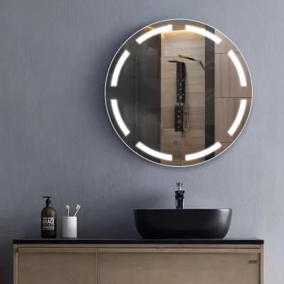 Bathroom Round LED Wall Mirror with Touch Sensor for Hotel