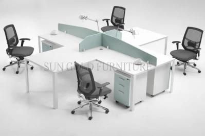 4 Seats Hot Popular Modern White Office Workstation Partition (SZ-WS68)