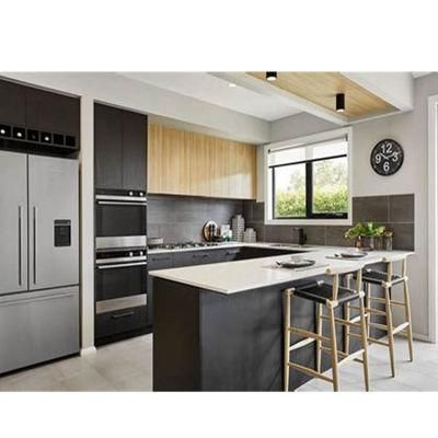 Wholesales Modern Kitchen Cabinet Melamine Invisible Beam Modular Kitchen Cabinet Lacquer Finish