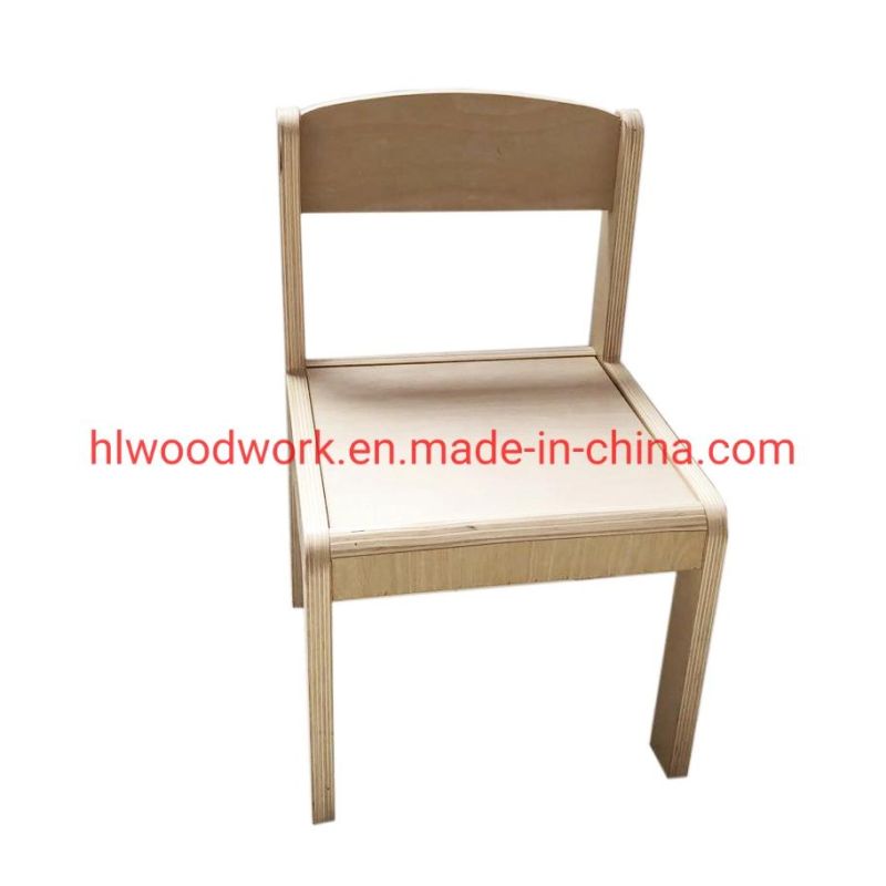 Kindergarten Chair Bentwood Chair Kids Chair Study Chair Kids Table and Chairs Set, Children or Toddler Study and Dining Desk, Wooden Furniture, Nature Color