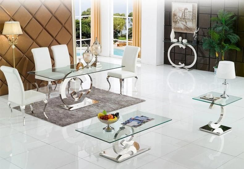 Modern Mexico New Design Popular Luxury Glass Dining Table