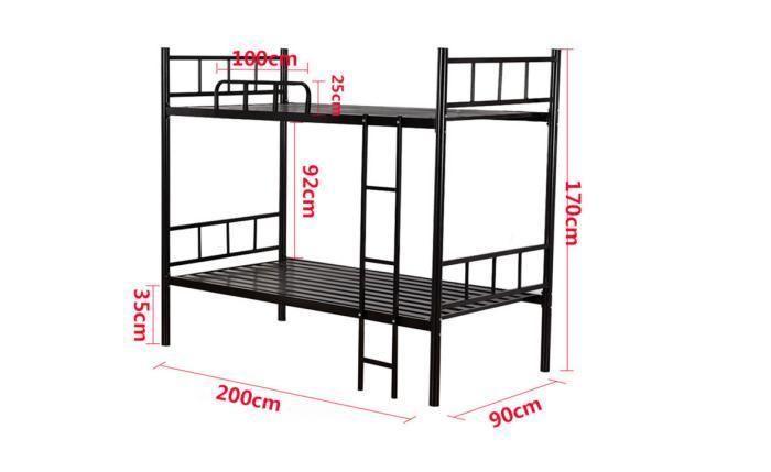 Wholesale Latest Double Bed Designs School Dormitory Black Green Adult Metal Bunk Bed