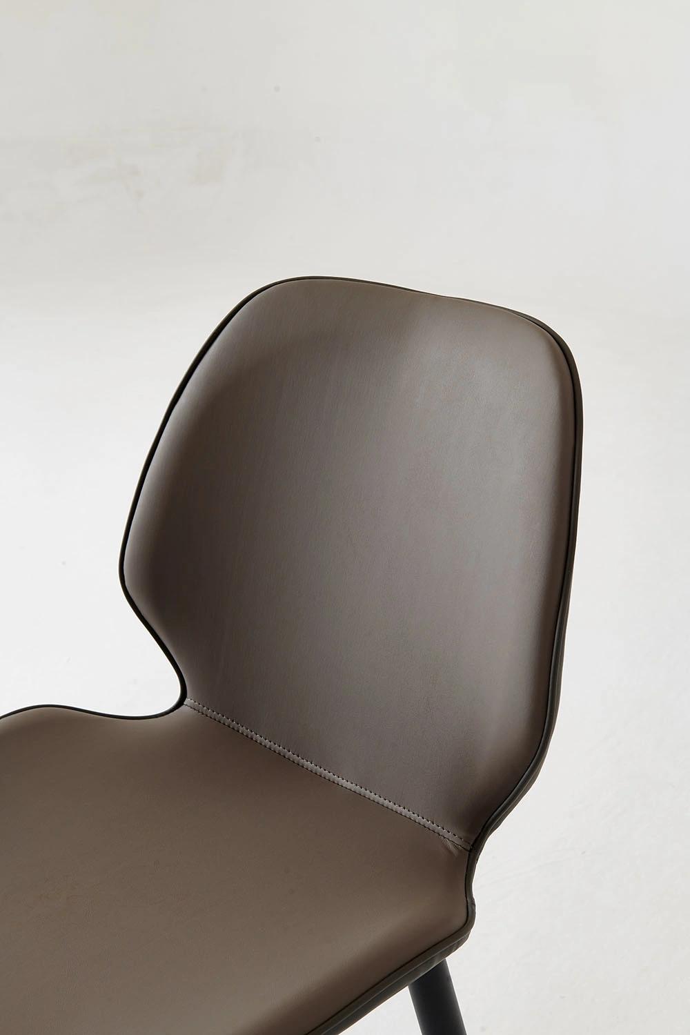 Modern Grey Shell-Shaped Dining Chair