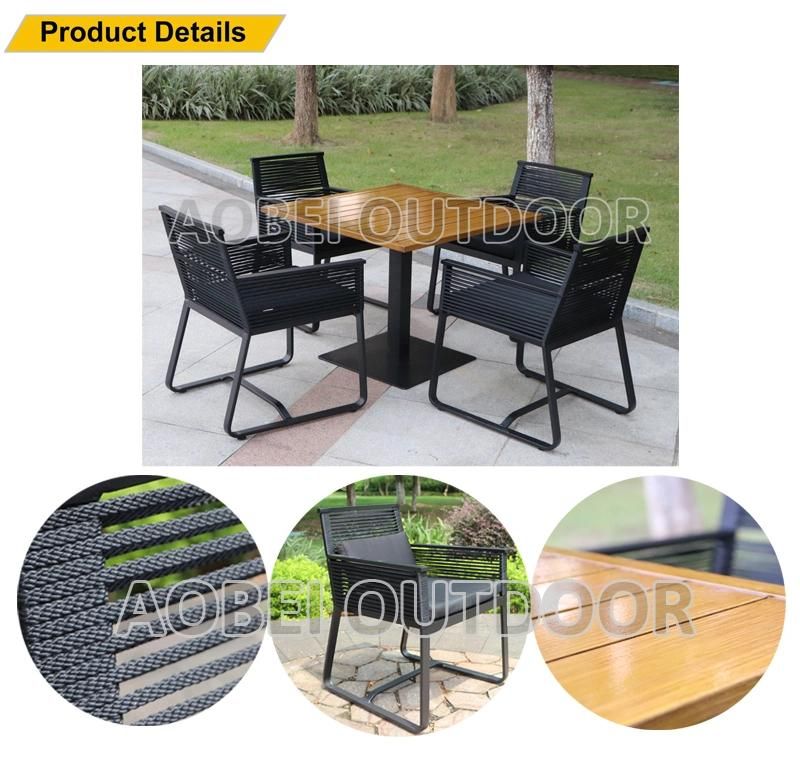 Outdoor Modern Garden Patio Home Hotel Resort Restaurant Cafe Dining Furniture with Aluminum Square Table