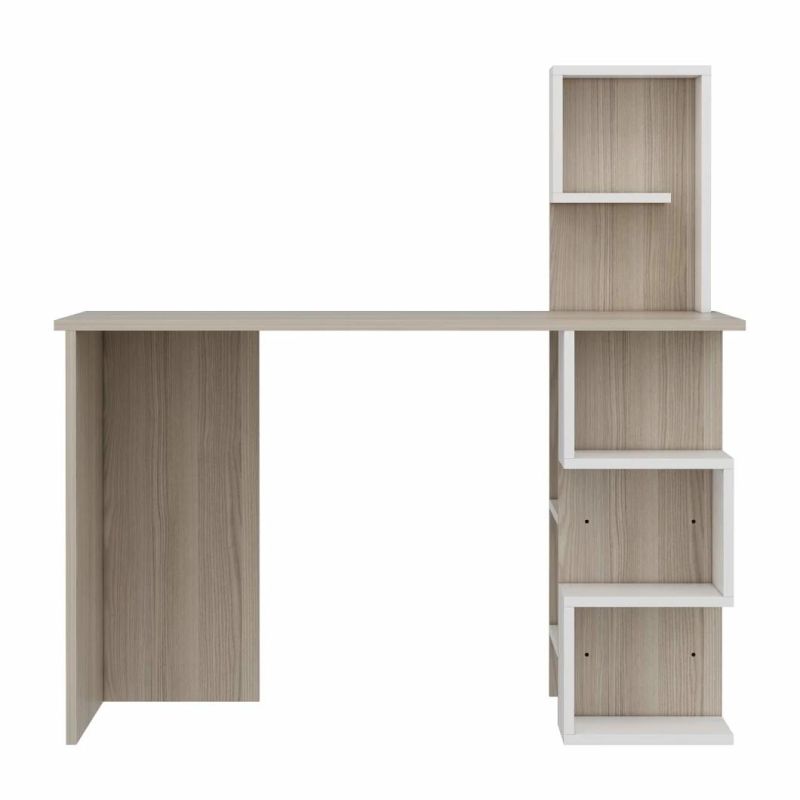 Writing Desk - Computer Workstation - Home Desk - Bookshelf with Modern Design