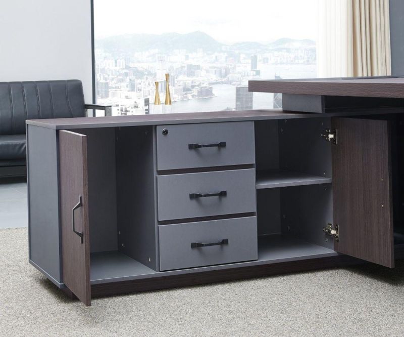 New Modern 200cm 220cm Office Furniture Scrivania Da Ufficio CEO Wooden L Shaped Office Furniture Table Executive Desk