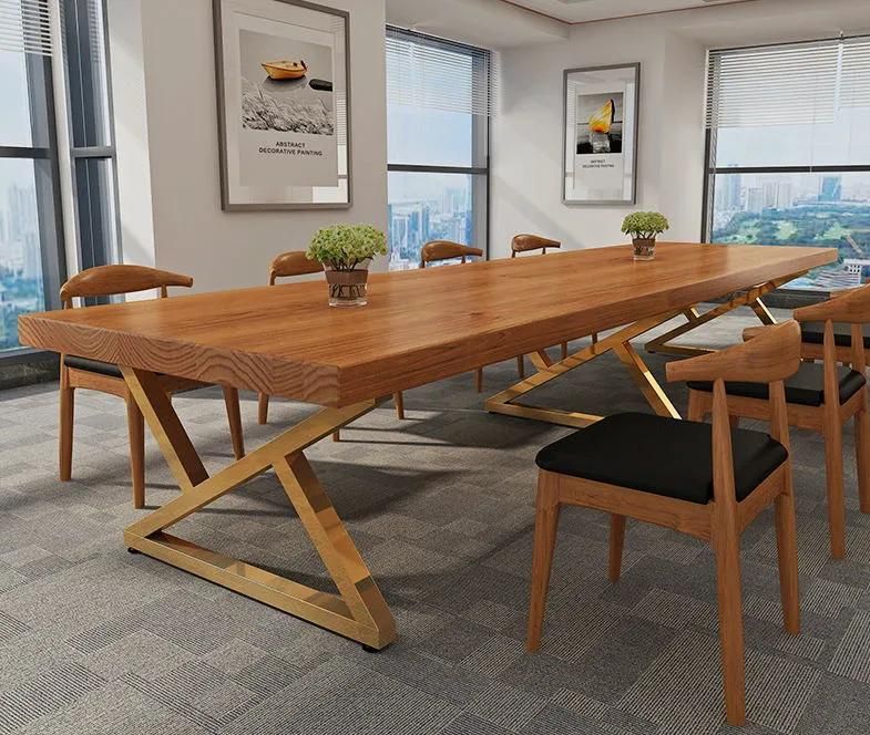 Modern Solid Wood Table for Meeting Room