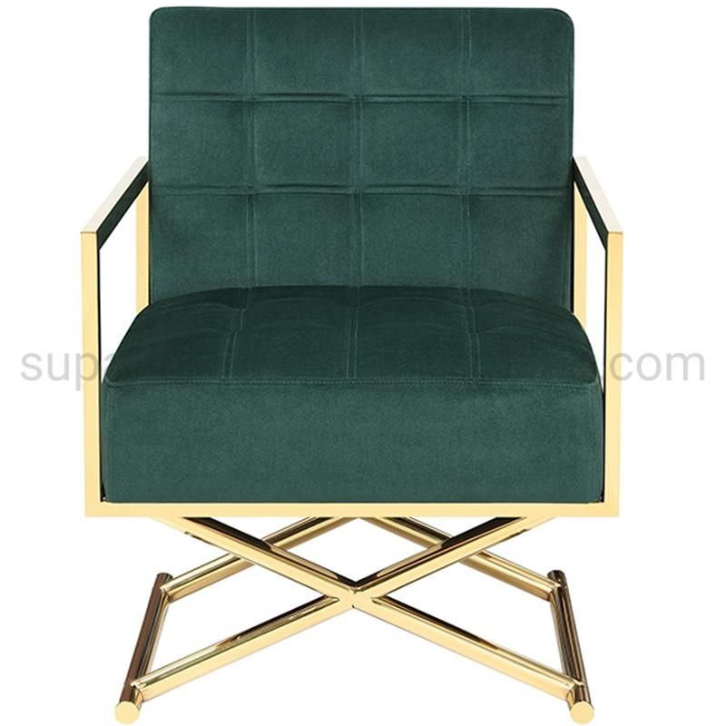 China Manufacturer Cheap Price Pedicure Relaxing Single Green Fabric Sofa Chair