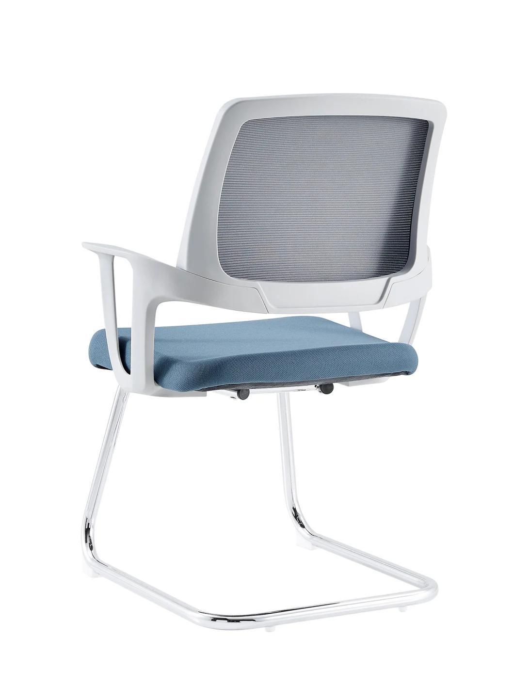 White Nylon Frame Office Visitor Mesh Chair for Staff