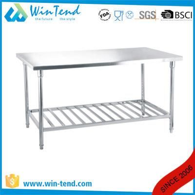 Kitchen Equipment Heavy Duty Metal Work Bench with Ladder Undershelf