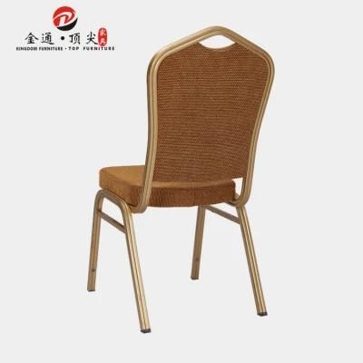 Foshan Factory Stackable Metal Fabric Wedding Event Banquet Chair for Rental