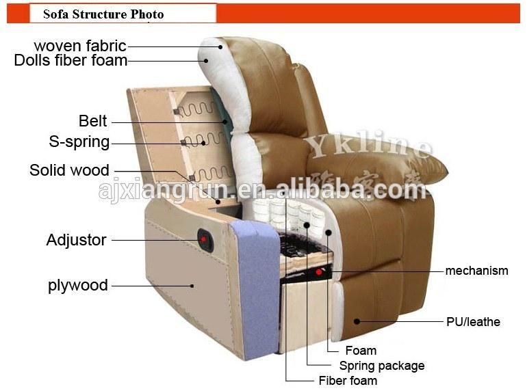 Custom Multifunction Blackleather Sofa, Lazyboy Recliners, New Single Modern Leather Sofa Furniture