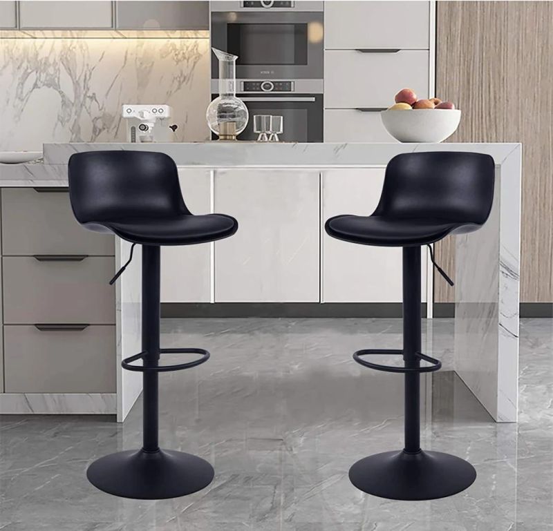 Modern Design Bar Stools with Adjustable Height and 360° Rotation, Ergonomic Streamlined Polypropylene High Bar Stools for Bar Counter, Kitchen and Home