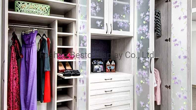 Bespoke Furniture Modern Custom Wardrobe Made of Plywood and Glass with Hardware Handles for Bedroom Popular in USA