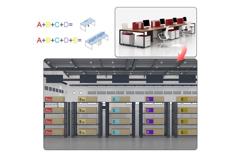 Workstation Desktop PC 8 Seater Workstation Office Workstation Office Furniture Foshan