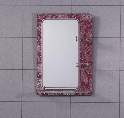 Frameless Ice Flower Silkscreen Beveled Bathroom Mirror