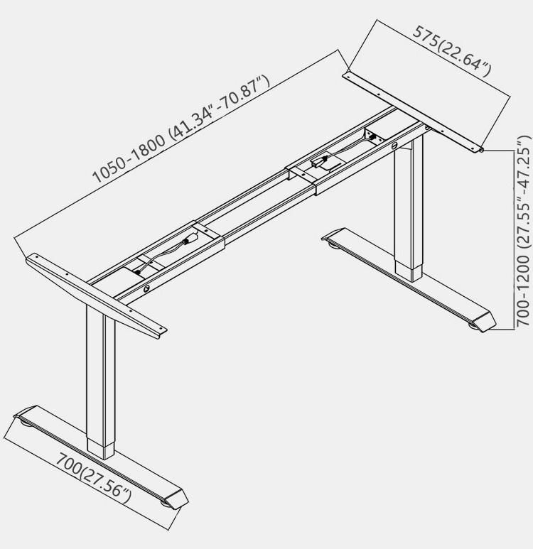 High Quality Ergonomic Modern Office Home Standing Adjustable Height Sit Stand up Office Desk