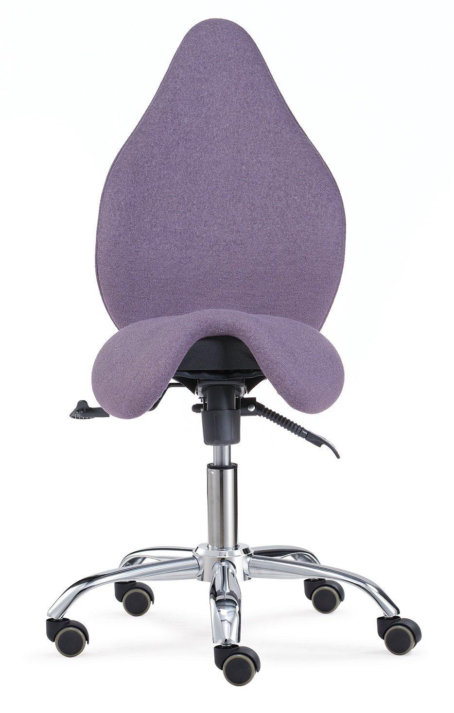 New Style Office Rolling Saddle Chair Stool with Back Support