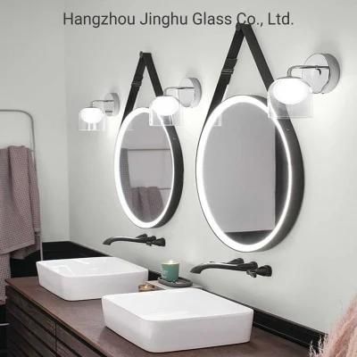 Modern Round Shape Illuminated Safety Fog Free, Dimmer and Touch Sensor Wall Hanging Black Framed LED Bathroom Mirror