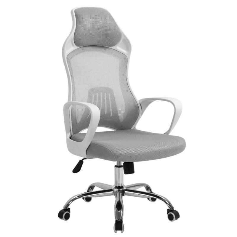 Black and White Gray Modern Mesh Ergonomic Executive Office Chair with Sliding Seat