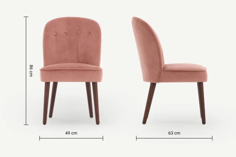 French Style Coffee Hotel Blue Pink Fabric Cross Back Dining Chairs