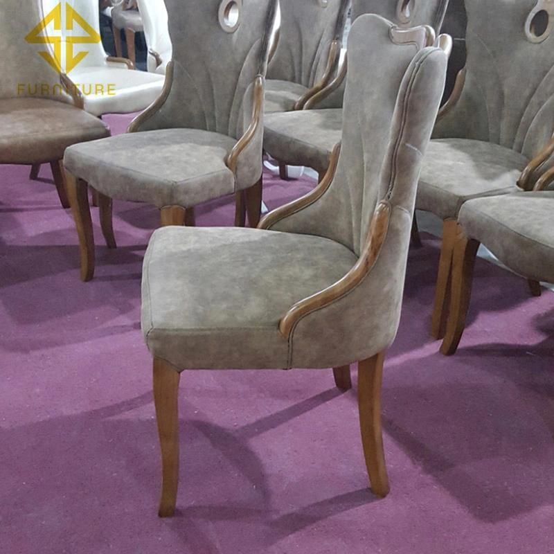 Restaurant Furniture Solid Ash Wood Frame Upholstered Dining Chair