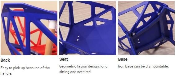 Wholesale Hot Sale New Model Promotion Metal Legs Italian Outdoor Plastic Chair