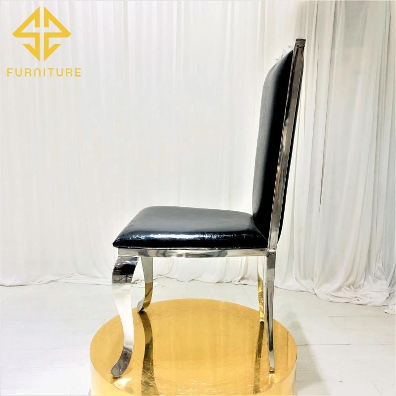 Elegant Hotel Furniture King Upholstered Metal Dining Chair