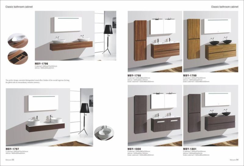 Melamine MDF Wall Mount Vanity Bathroom Cabinet