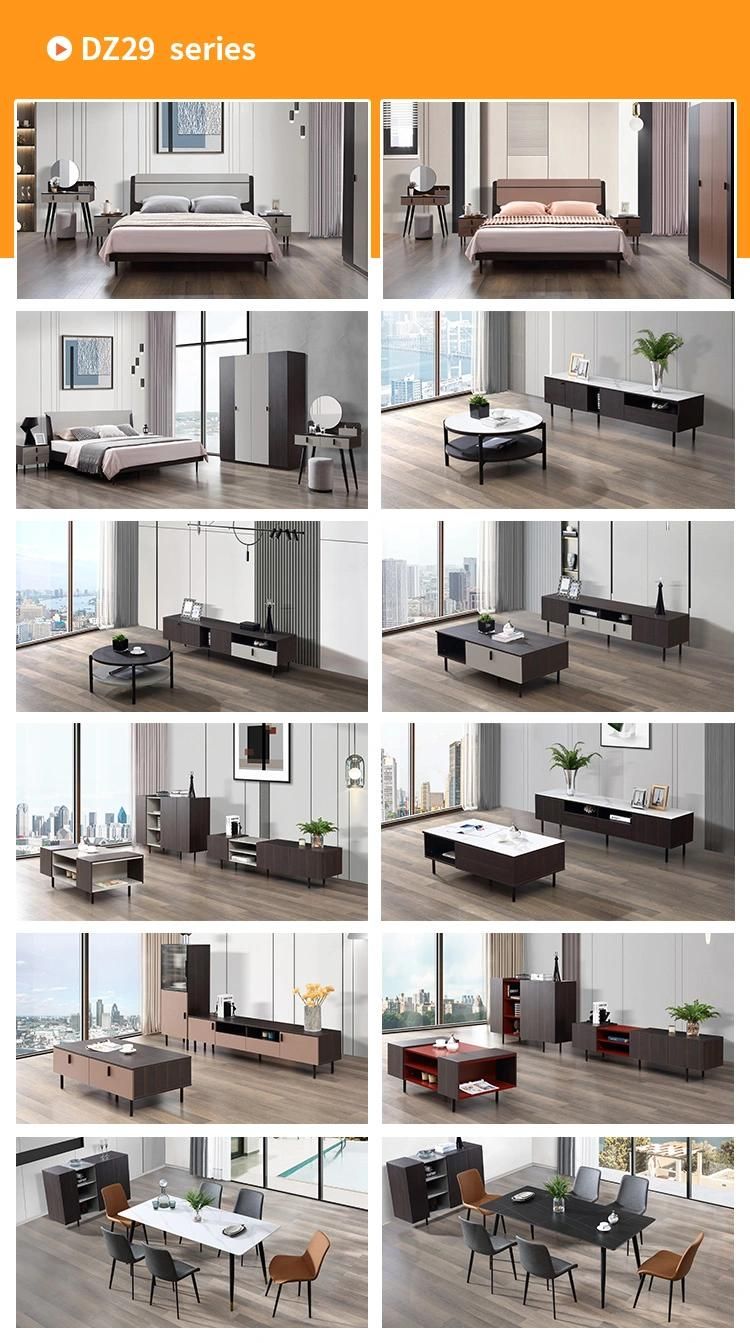 Modern Wooden Furniture Strong Black Oak Simple Design Bedroom Set