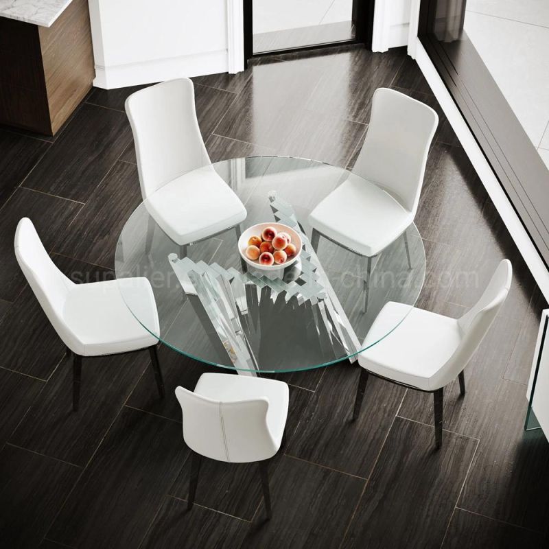 Latest Designs Home Glass Dining Furniture Modern Unique Dining Table