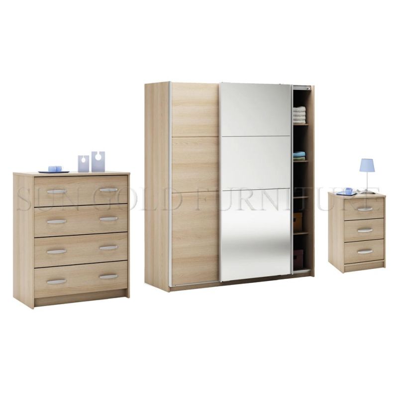 Modern Popular Designs Two Doors Bedroom Wooden Furniture Wardrobes Cabinets