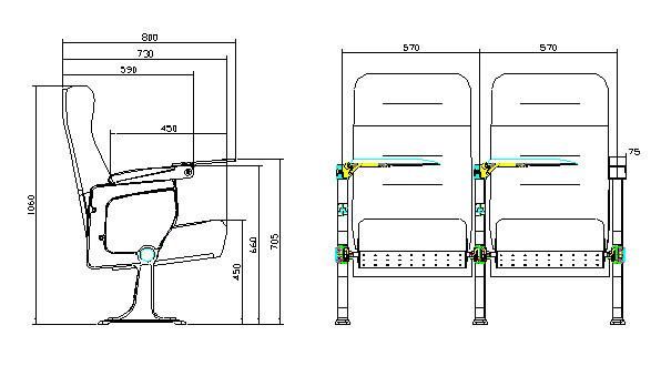 School Classromm Furniture Conference Hall Auditorium Church Cinema Movie Chair