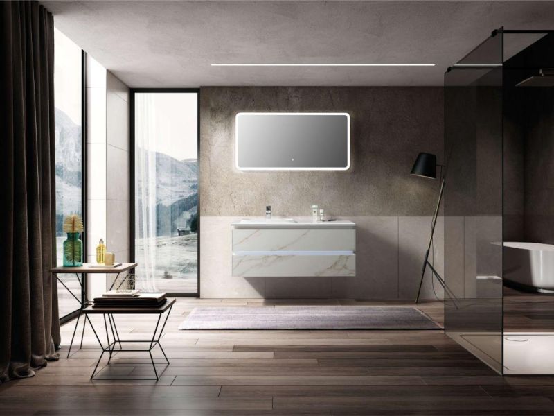 European Wall-Mounted Bathroom Furniture with LED Mirror