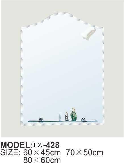 Popular Lead Free Bath Mirror with Light and Shelf Decorative Mirror