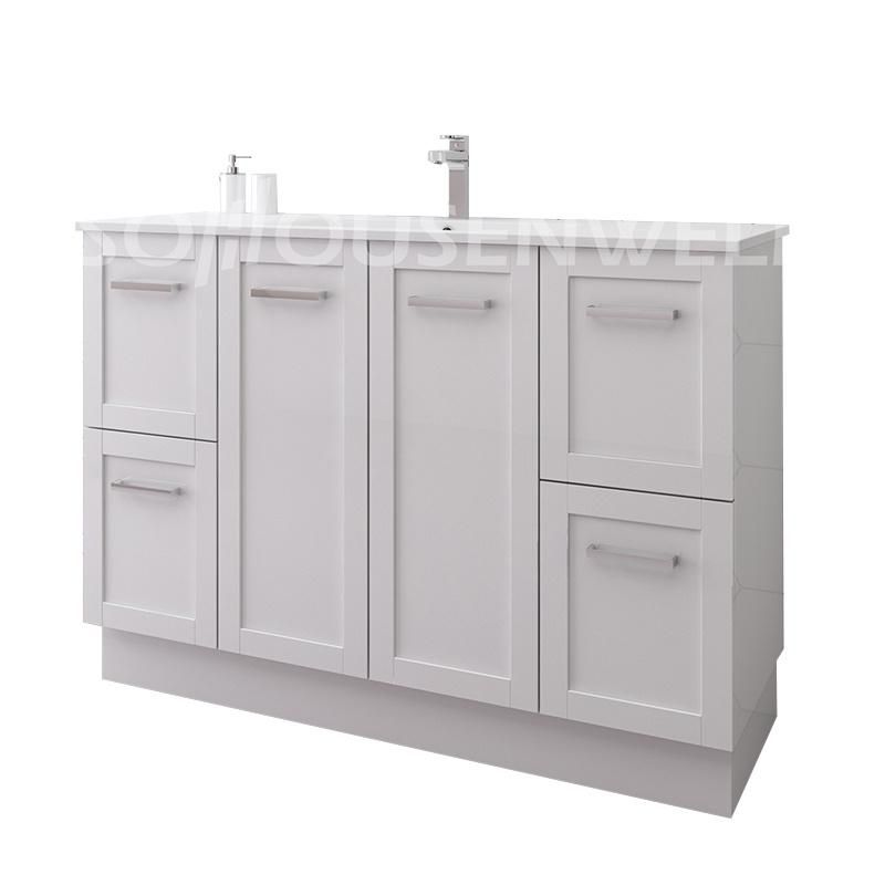 Popular Bathroom Cabinets Single Basin Metal Handle Bathroom Furniture