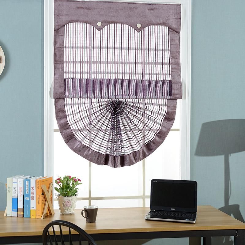 European Luxury Style Romantic Design Transparent Sheer Roman Blind