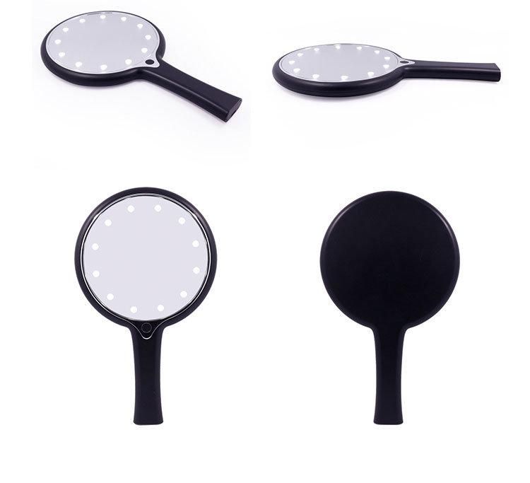 LED Handheld Makeup Vanity Hand Held Cosmetic Mirror