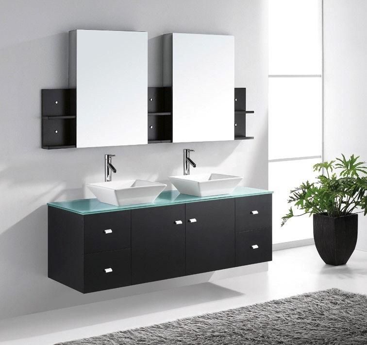 MDF Bathroom Cabinet, Home Furniture with Mirror Cabinet