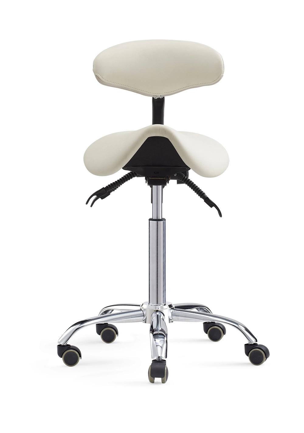 Ergonomic Saddle Stool Rolling Adjustable Height Clinic Medical Chair