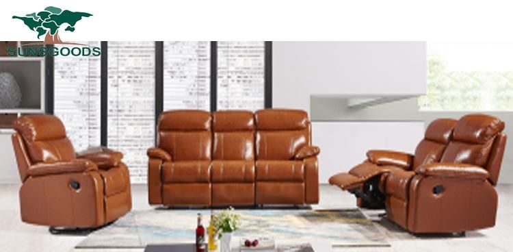 Luxury Classic European Design China Modern Style Sofa Leather Recliner Sofa Set