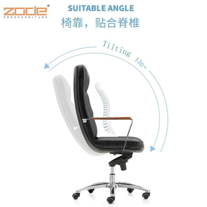 Zode Modern Home/Living Room/Office Furniture Middle-Back Simple Luxury Leather Boss Ergonomic Computer Chair