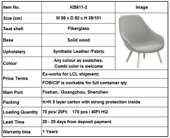 China Foshan Chair Factory Fiberglass Preston Scoop Leisure Waiting Chair