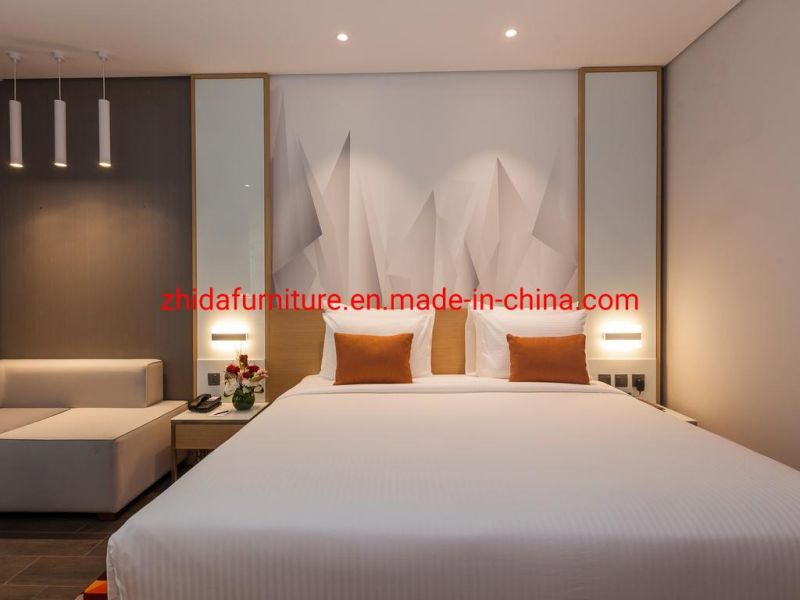 Modern Chinese Style 5 Star Hotel Apartment Standard Villa Home Furniture Living Room Bedroom King Queen Size Bed