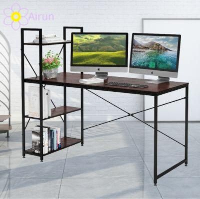 Knock Down Kd Rta Home Furniture Industrial Wood Metal Frame Large Corner PC Computer Desk