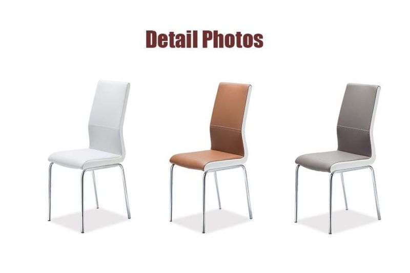 Modern Hotel Outdoor Office Furniture Electroplating Legs Steel Banquet Dining Chair for Home