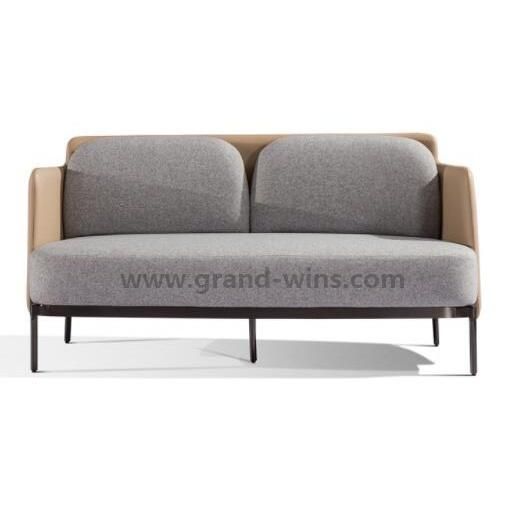 Modern Stainless Leg Leather Fabric Sofa Bedroom Sofa Hotel Sofa