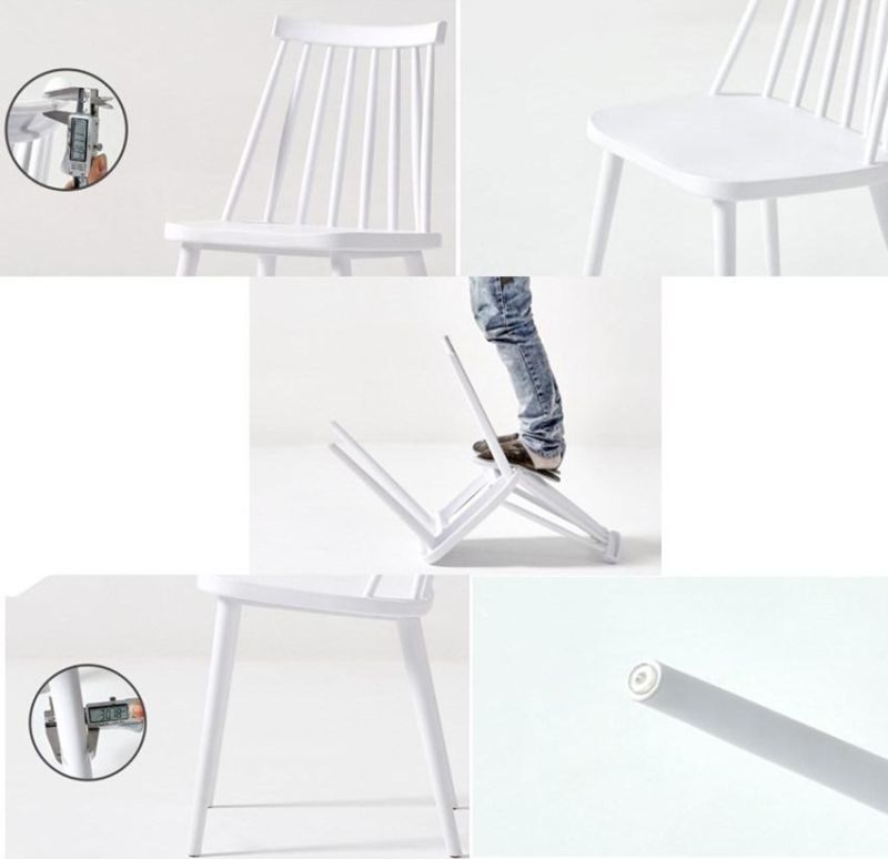 High Back Classic Simple Plastic Cafe Chair Design / Commercial Plastic Windsor Dining Chair