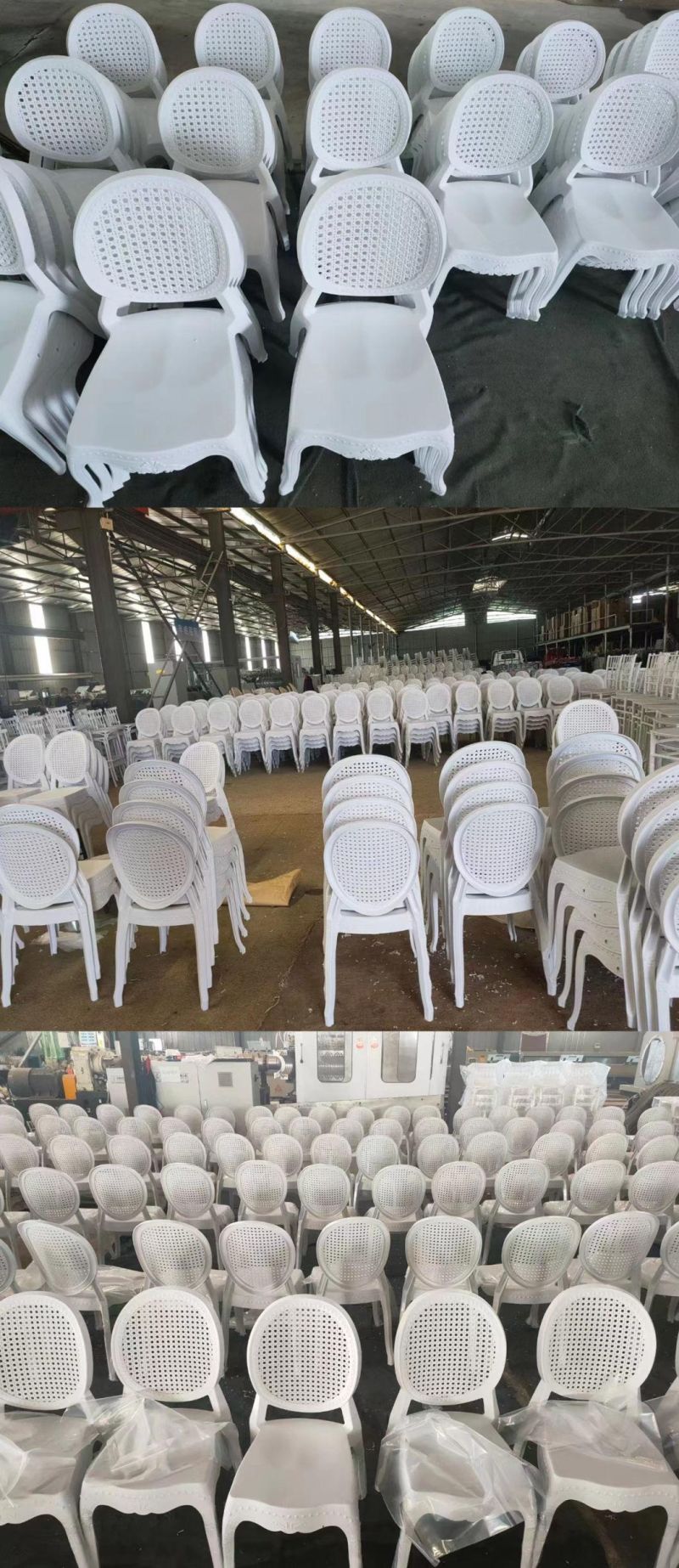 Luxury New Design European Style White Color Armless Plastic Hotel Chair Cheap Price Dining Wedding Event Chair