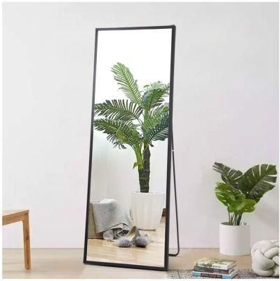 Black Full Length Dressing Mirror Standing Mirror Floor Mirror Full Body Mirror with Aluminum Frame